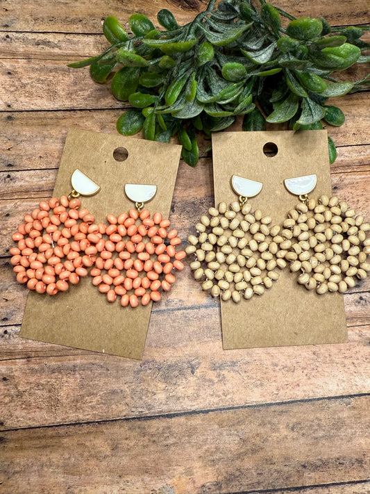 Beaded Statement Earrings