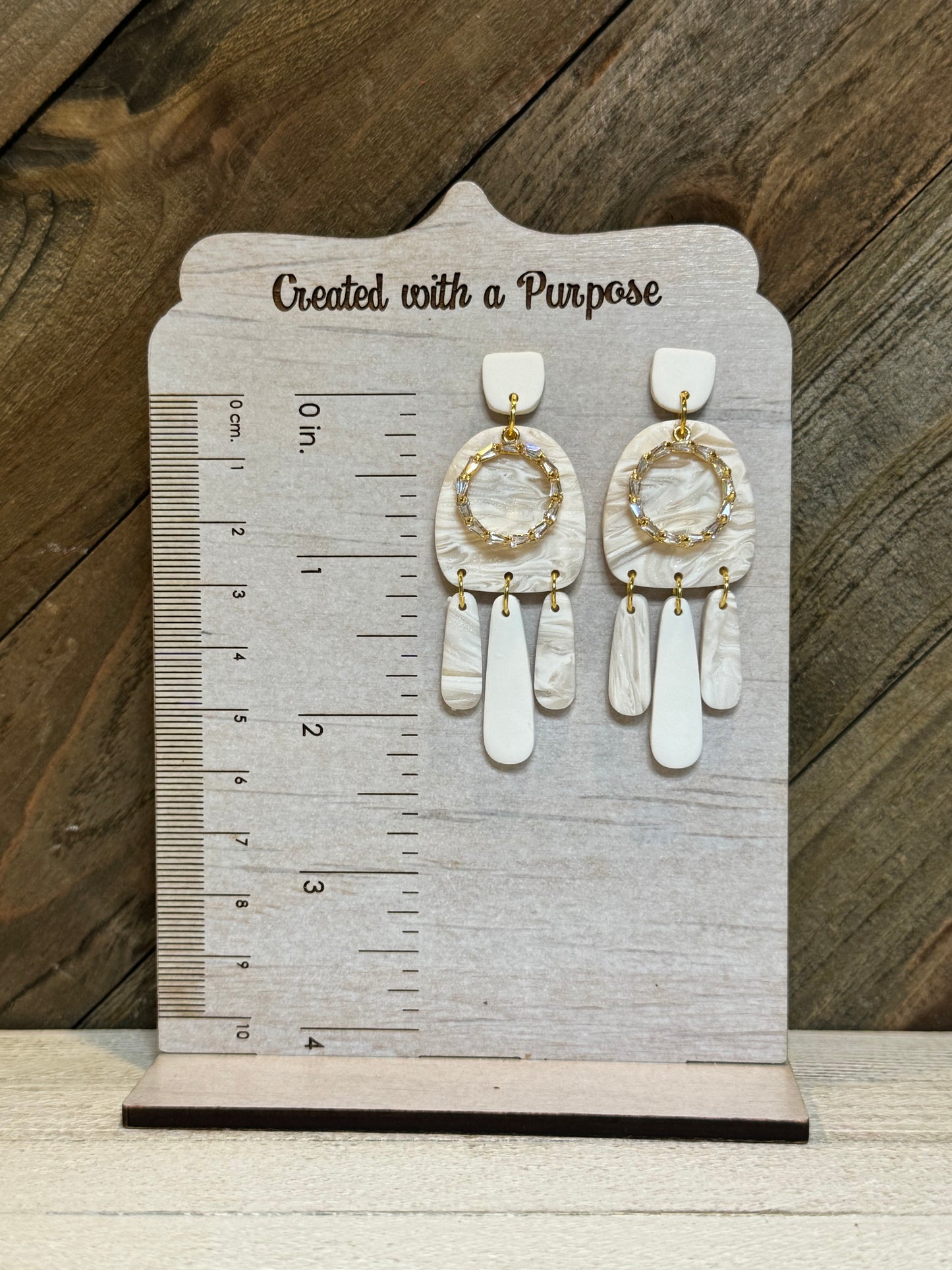 Triple Drop with Gold Circle Accent