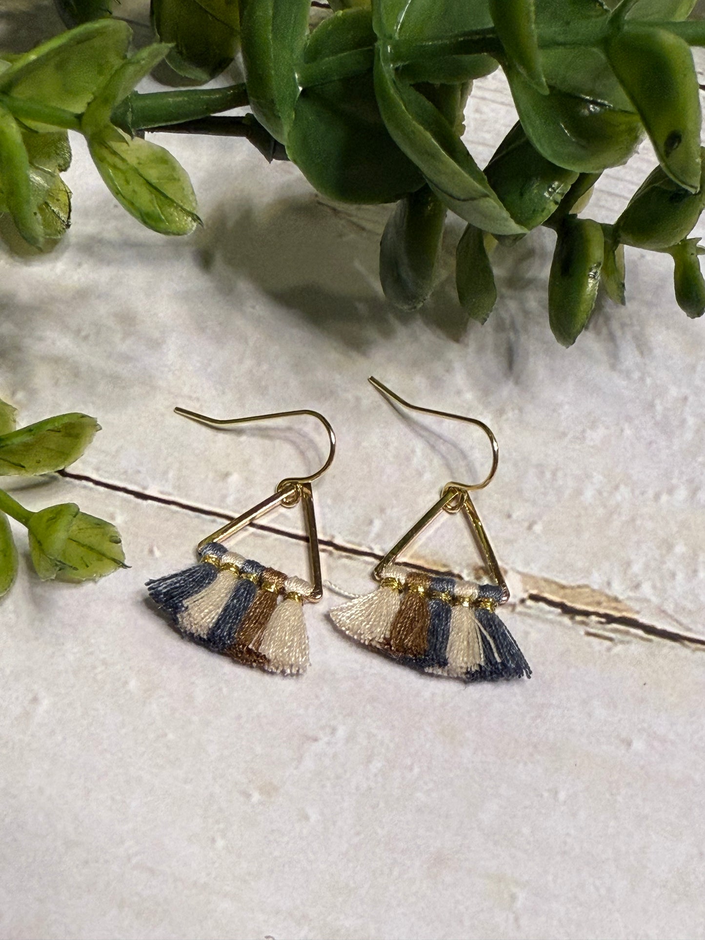 Triangle Tassel Earrings