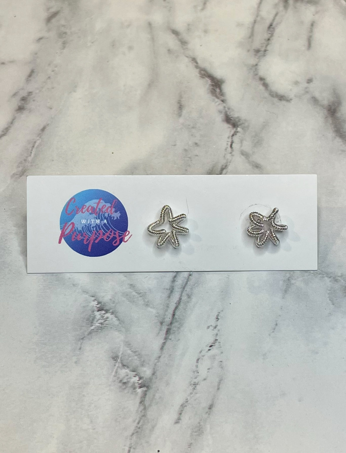 Silver Flower Studs