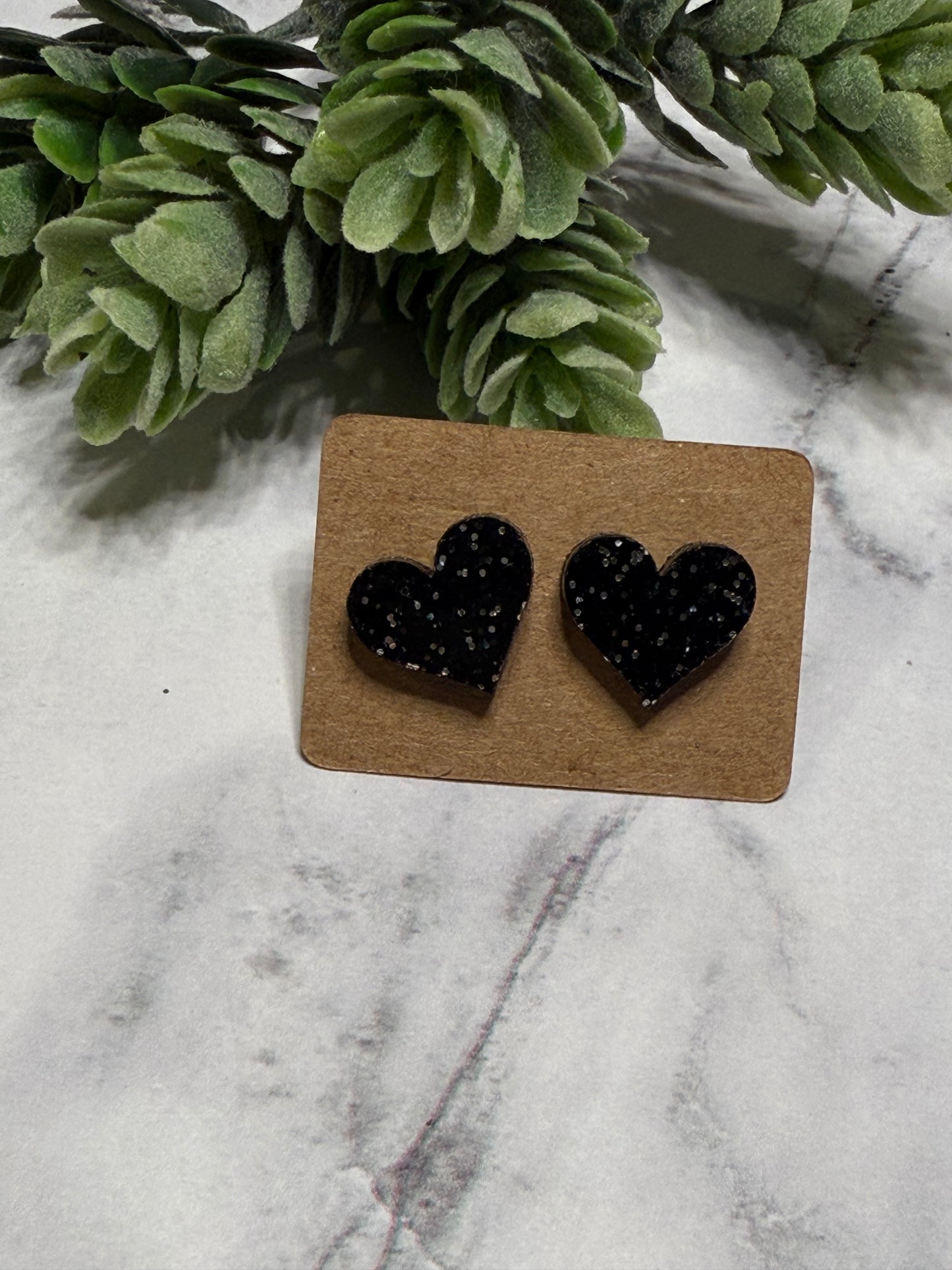 Black Sparkle Heart