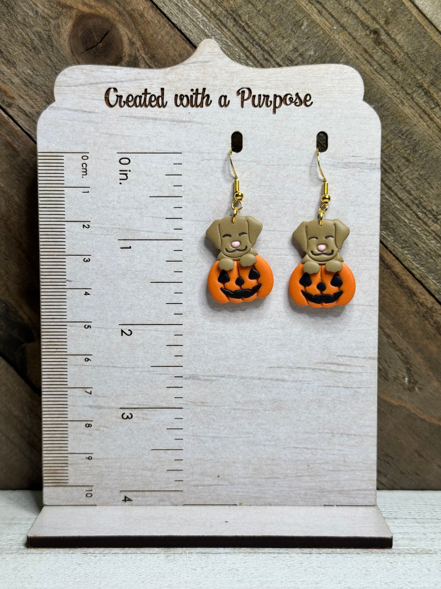 Dog Pumpkin Earrings