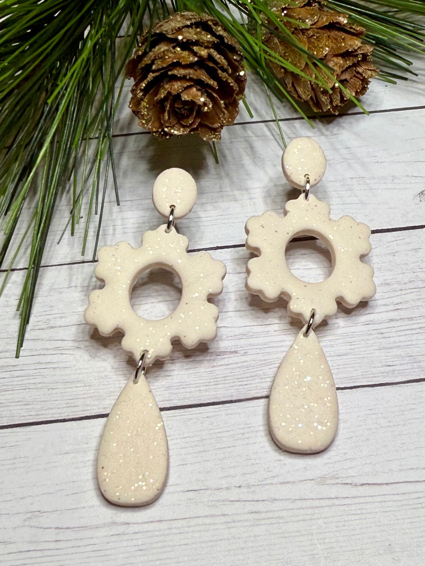 Sparkle Snowflake Dangles