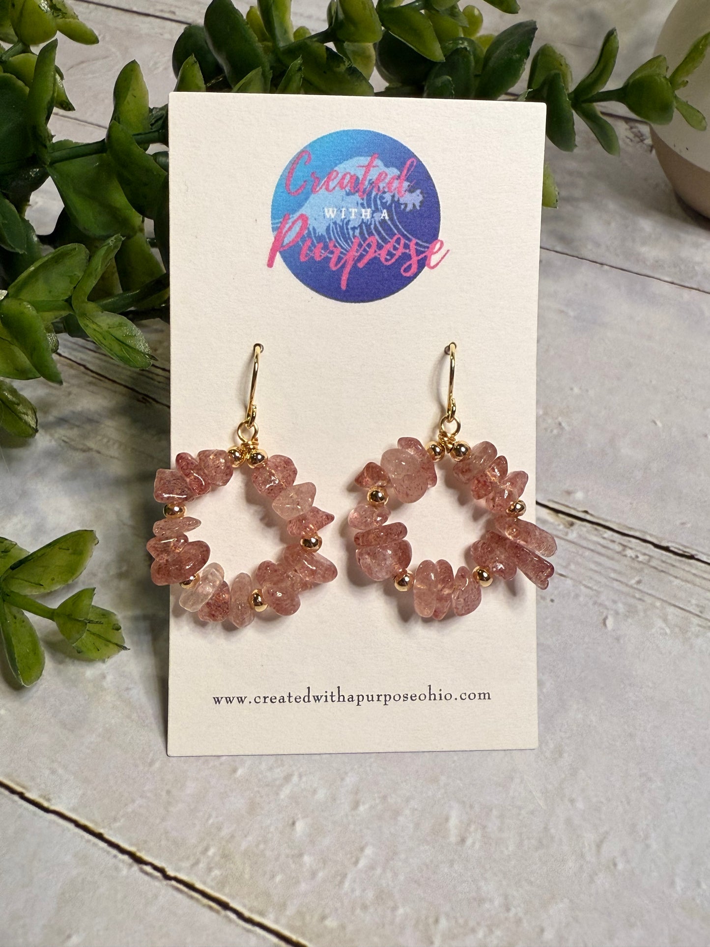 Rose Circle Earrings
