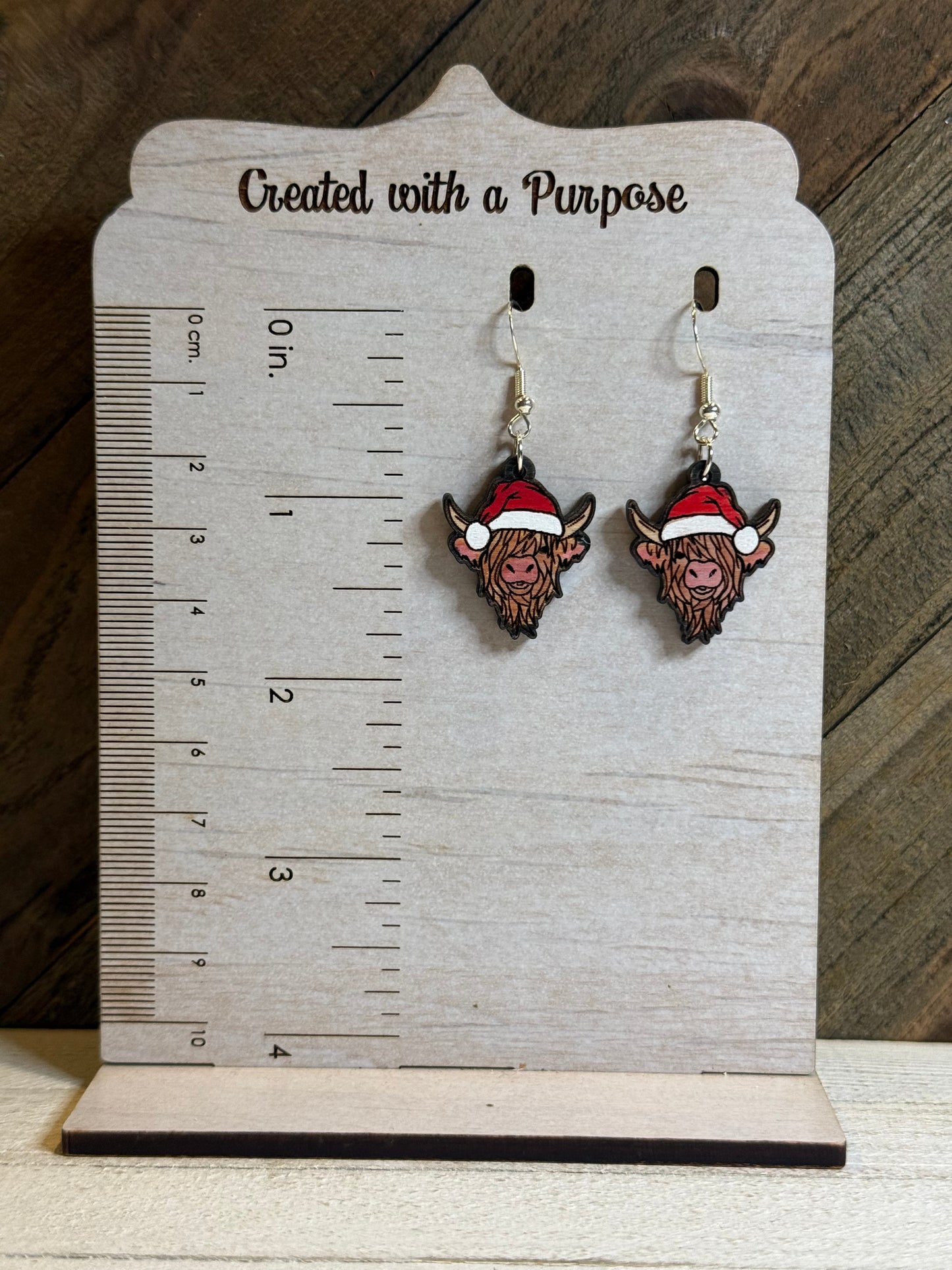 Highland Cow with Santa Hats