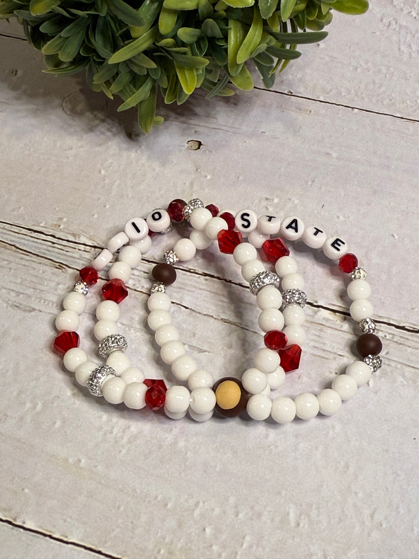 Ohio State Buckeye Bracelet Stack