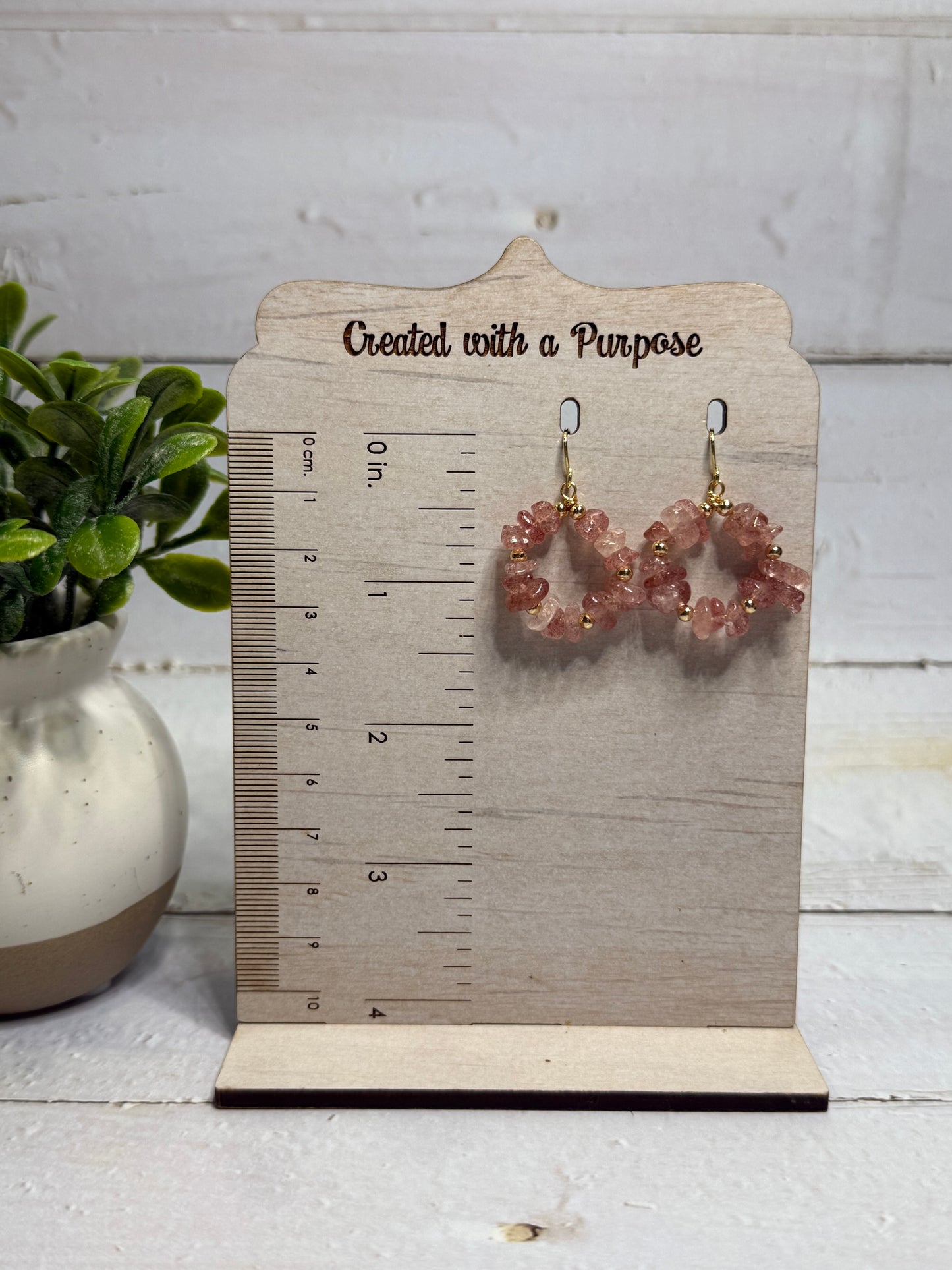 Rose Circle Earrings