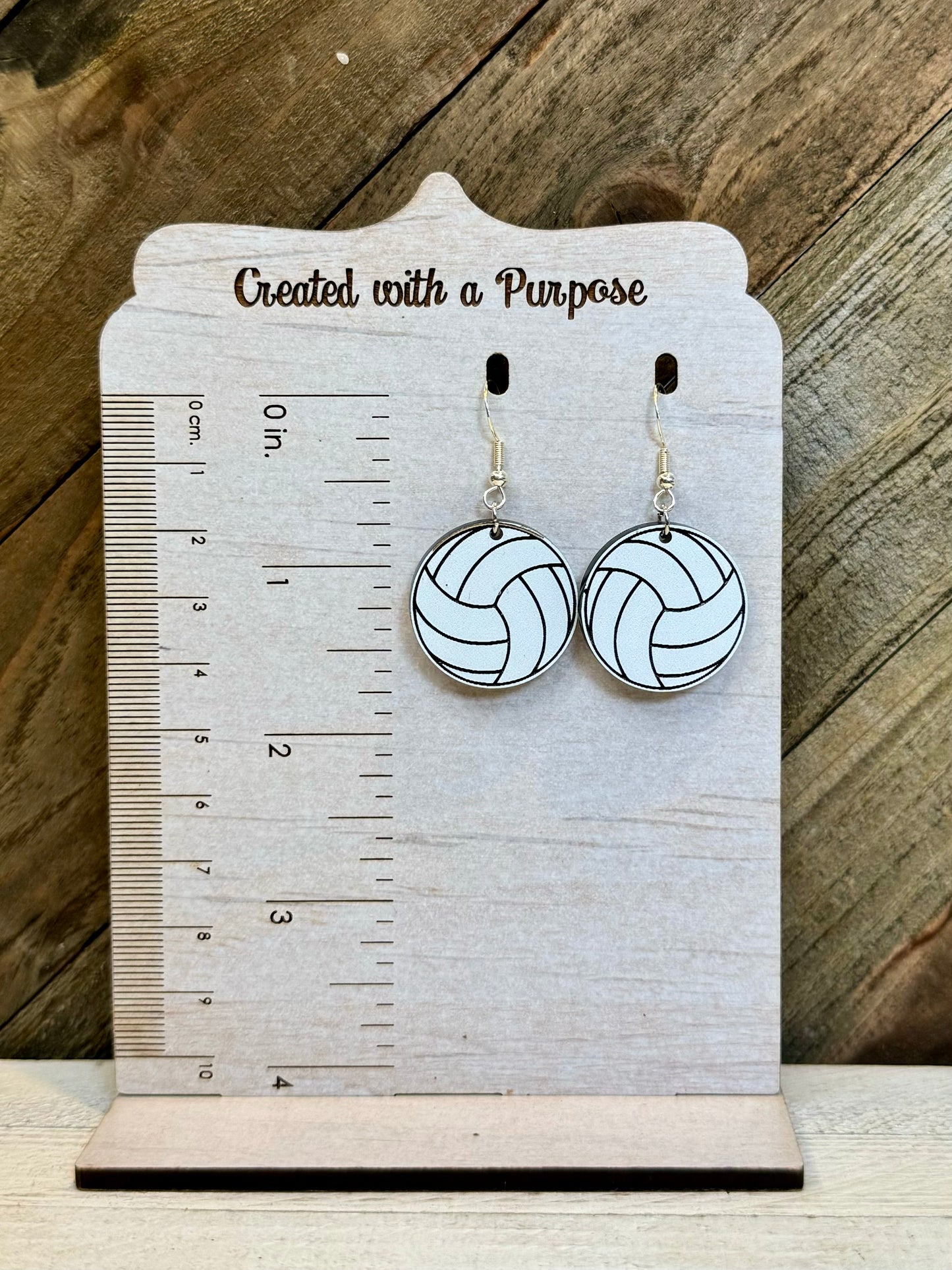 Acrylic Volleyball Earrings