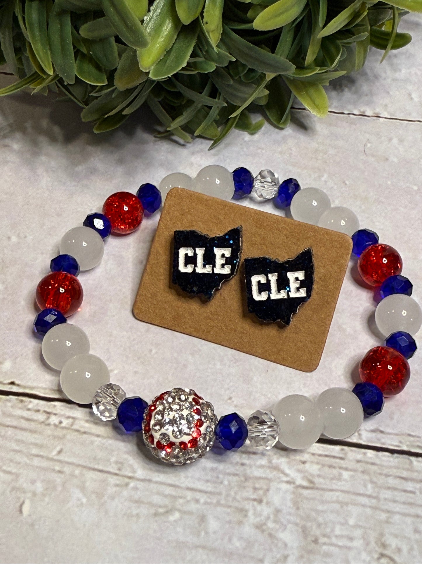Dark Blue Glitter CLE Studs