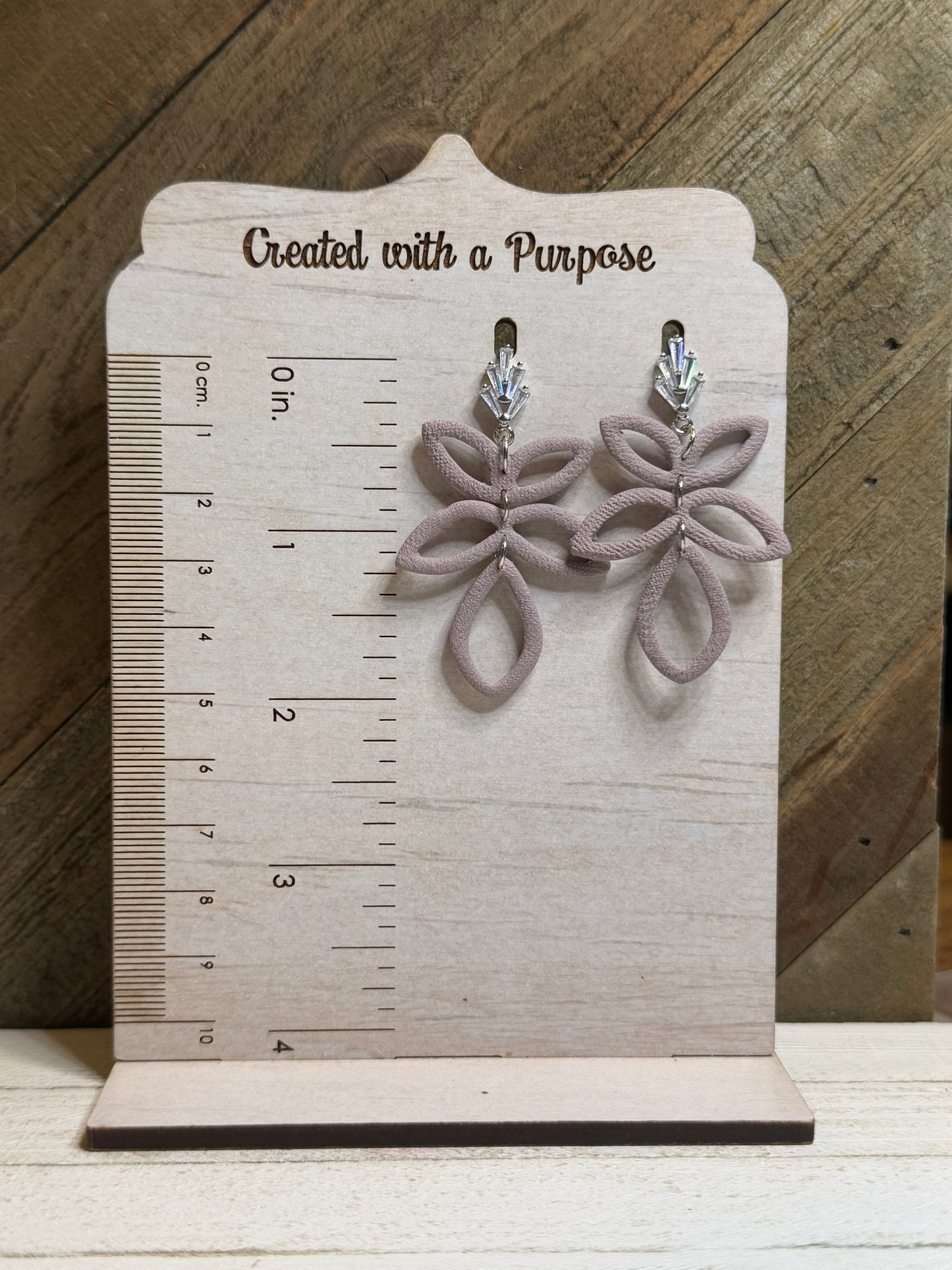 Lavender Triple Layer Elegant Earrings