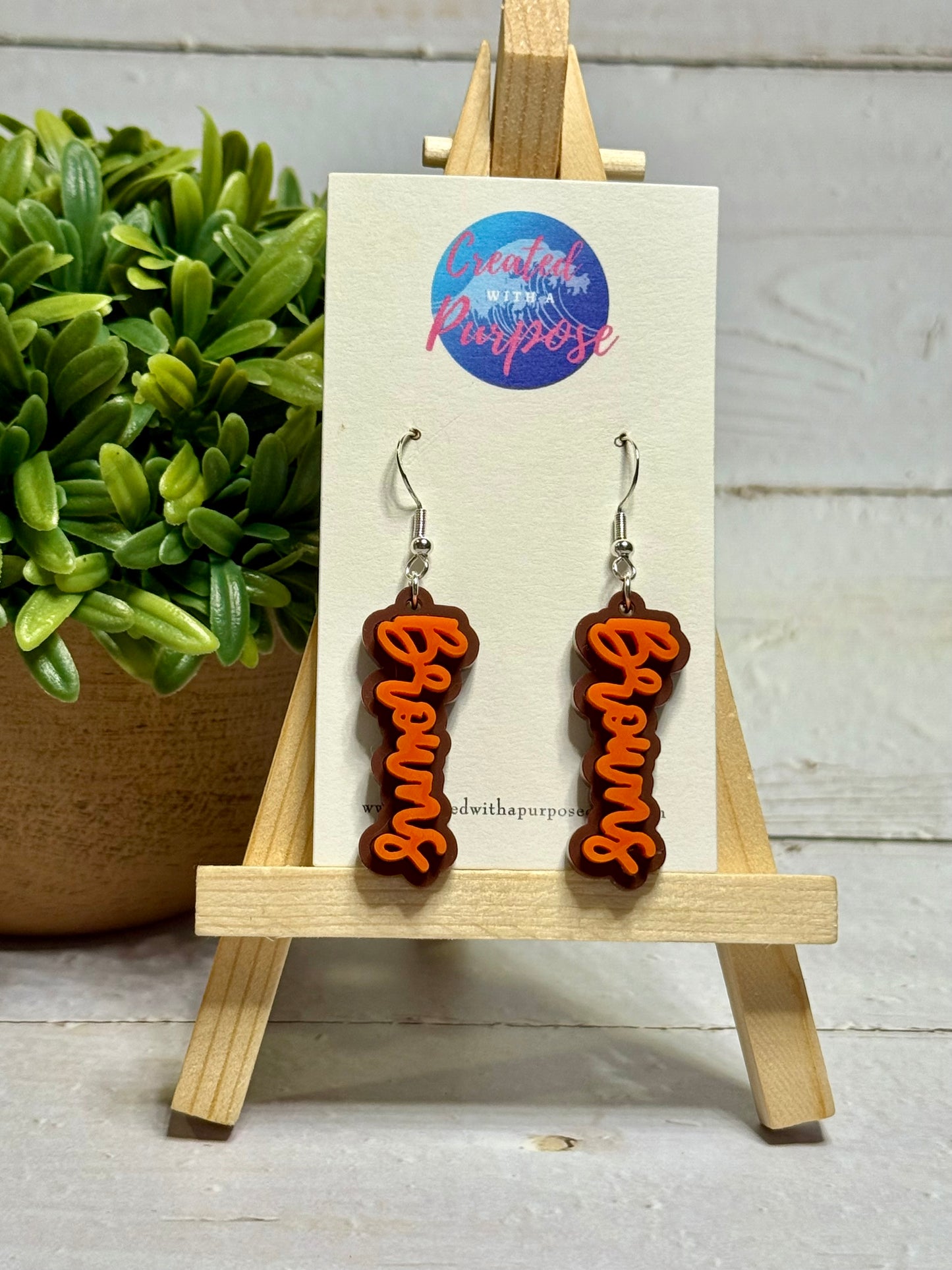 Browns Cursive Dangle