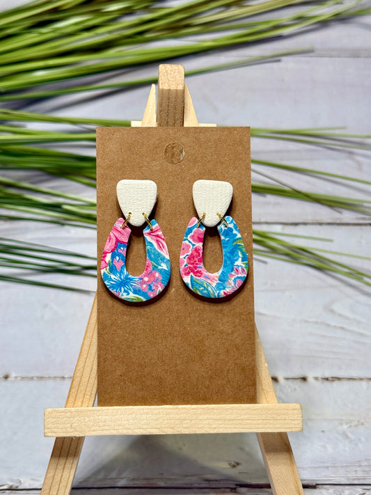 Tropical Horseshoe Earrings
