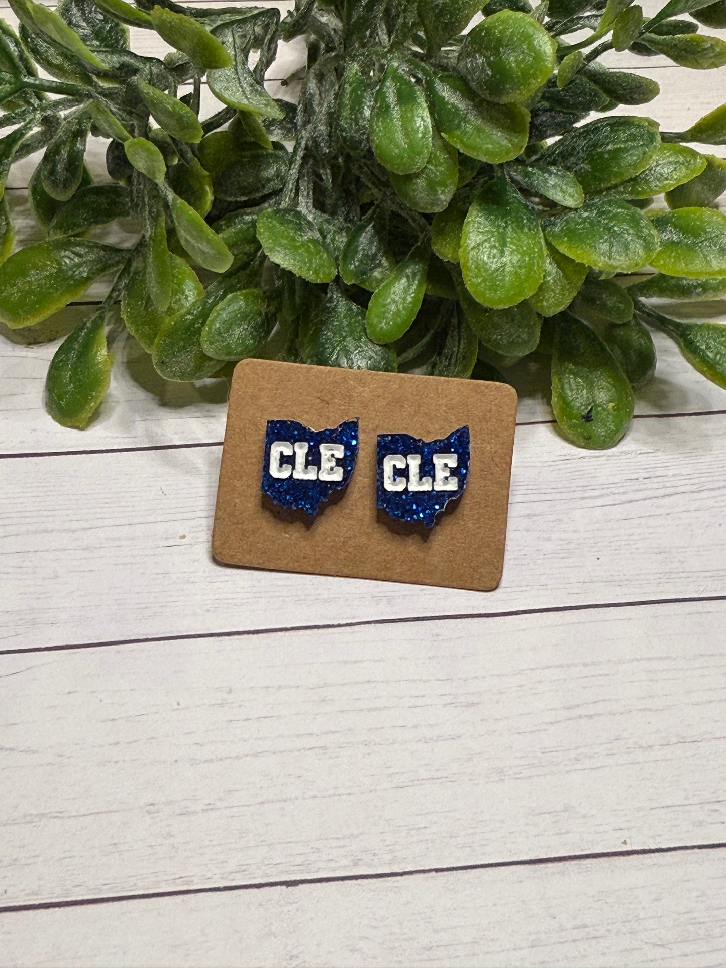 Glitter Blue CLE Studs
