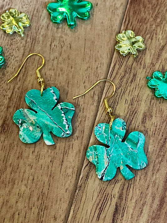 Shamrock Polymer Clay Earrings