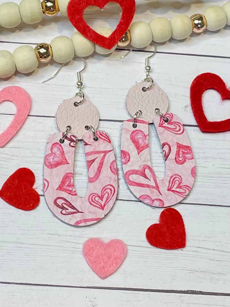 Heart Pattern Reverse Arch Earrings