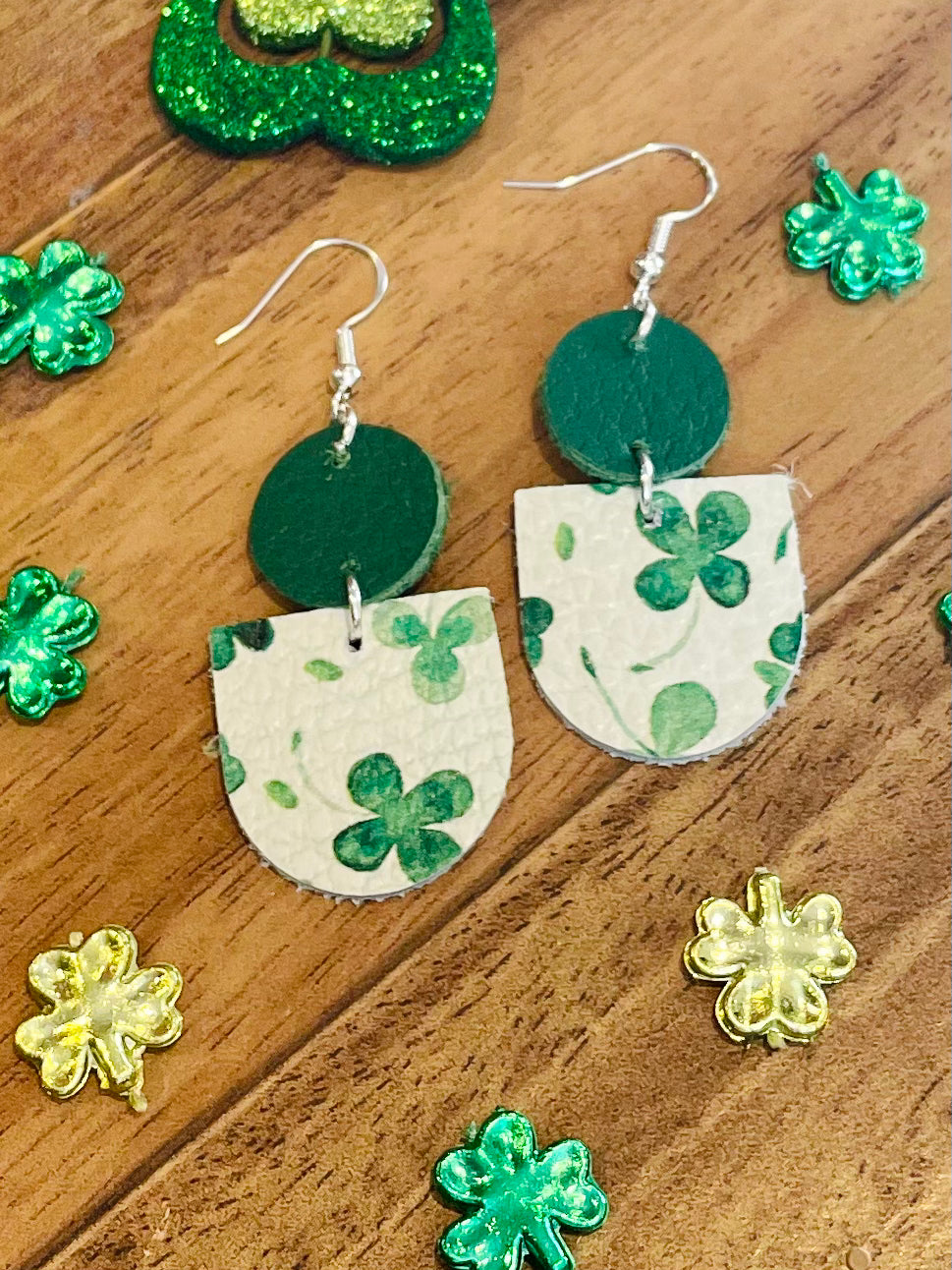 Watercolor Shamrock Earrings