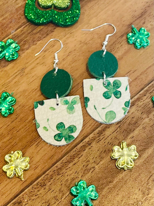 Watercolor Shamrock Earrings