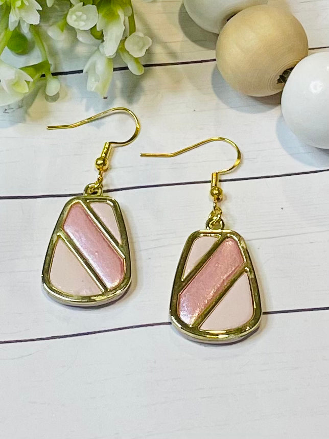 Pink Polymer Clay Earrings