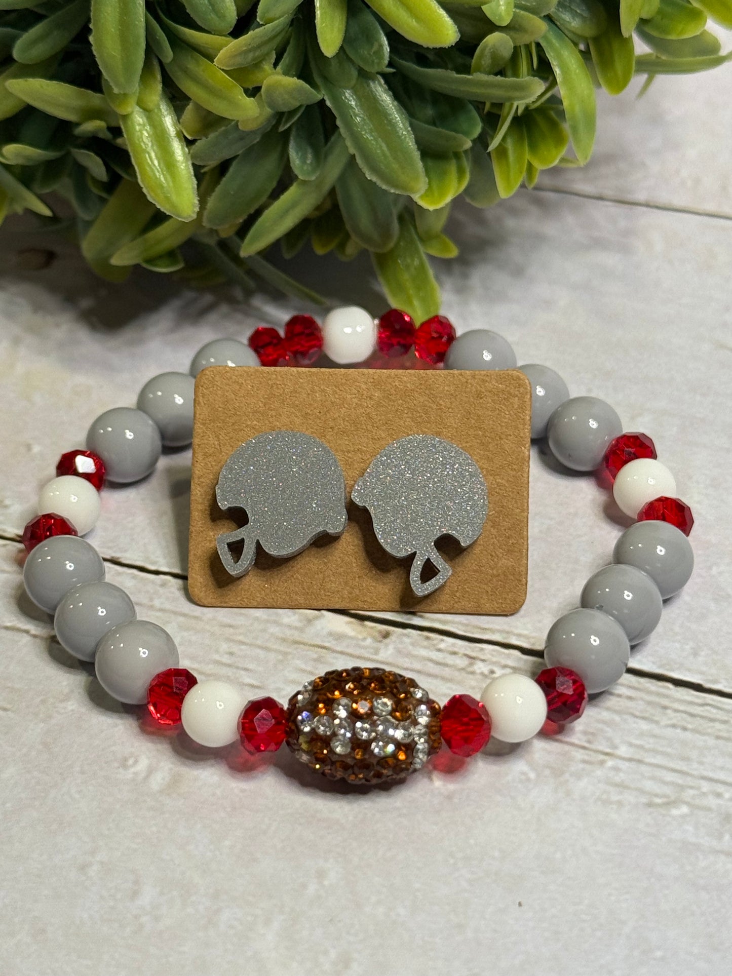 Silver Football Helmet Studs
