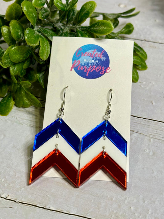 Blue, White, Red Chevron