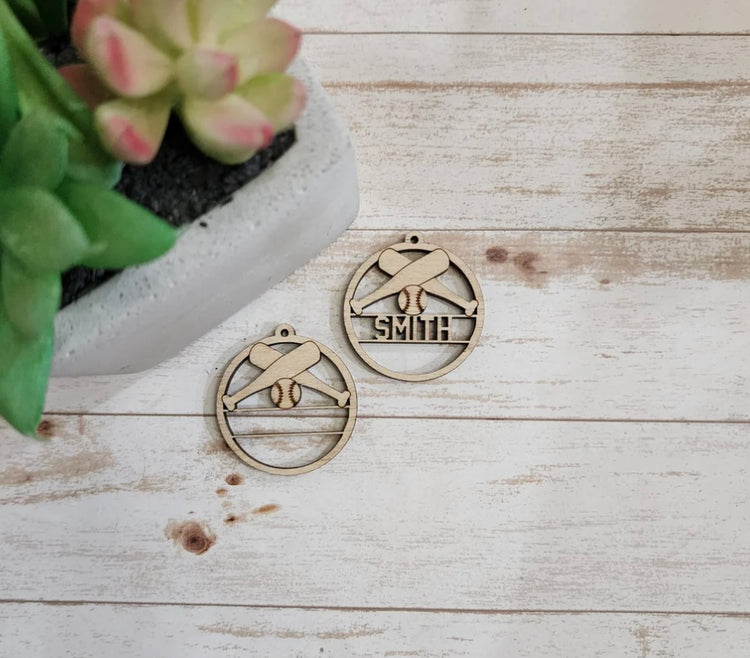 Customized Circle Wood Activity Earrings