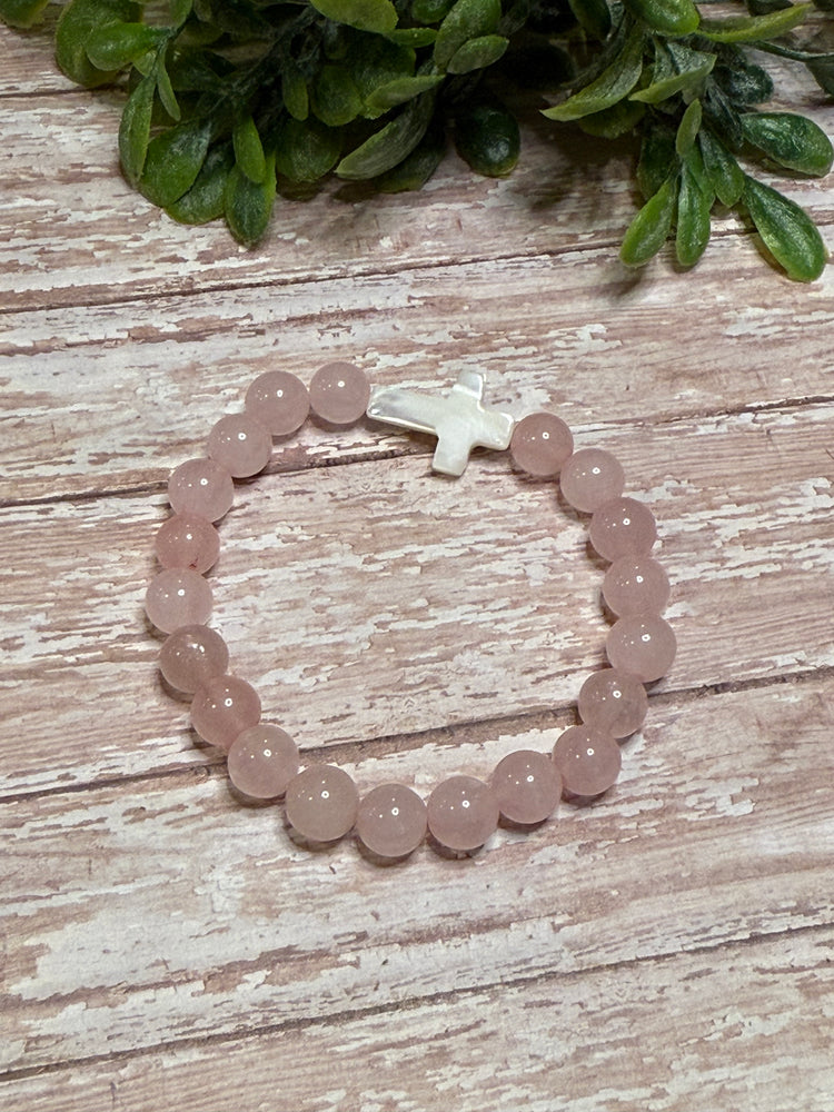 Rose Quartz Cross