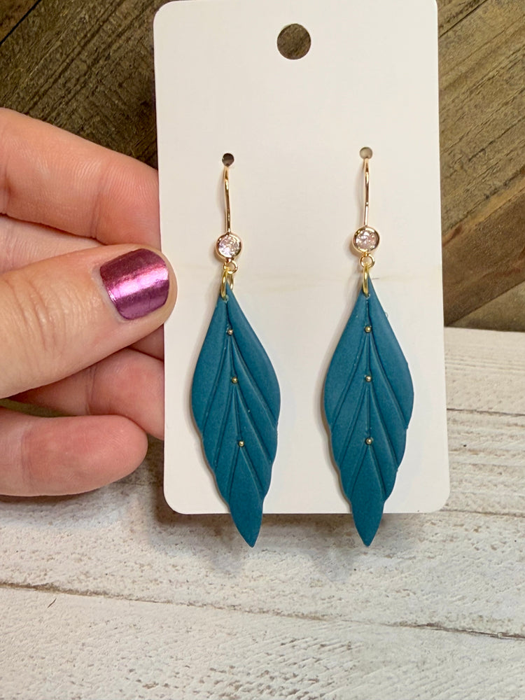 Teal Statement Earring