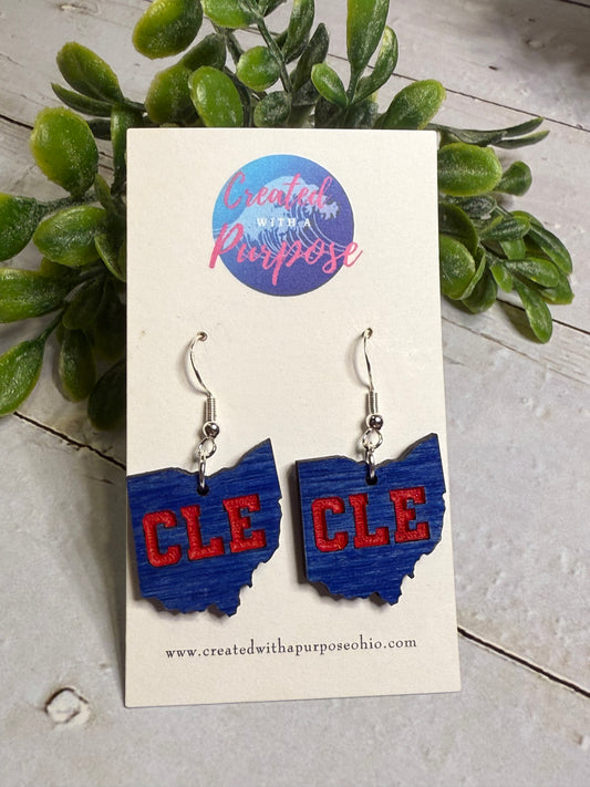 Blue CLE Earrings