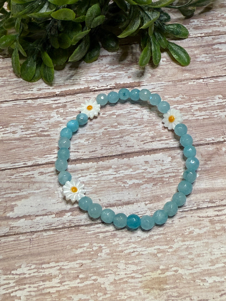 Light Blue with Daisy Accents