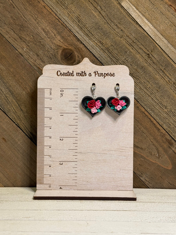 Clay Heart Earrings