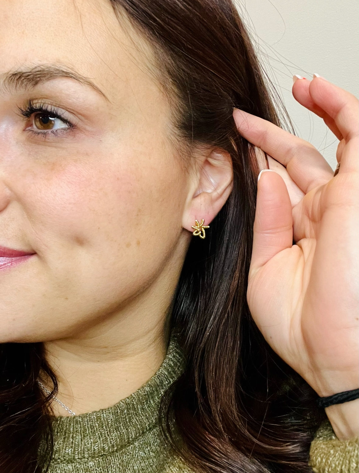 Gold Flower Studs