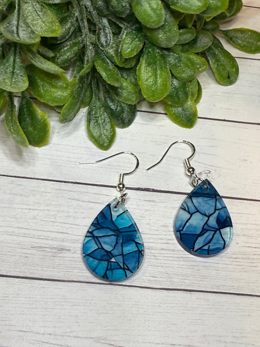 Winter Stain Glass Earring