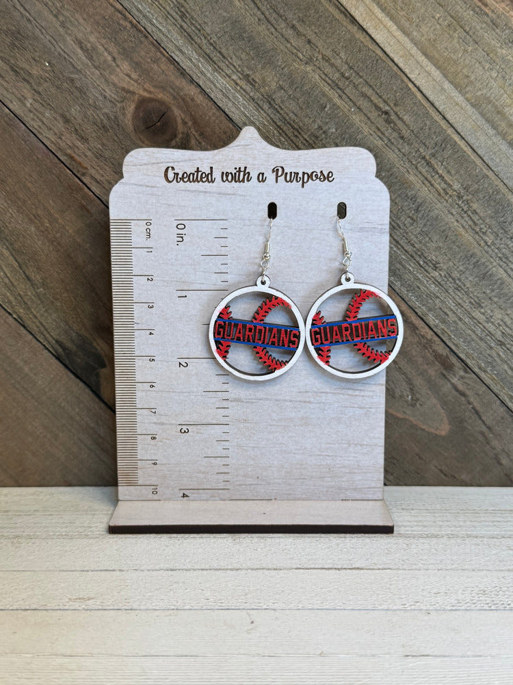 Customized Circle Wood Activity Earrings