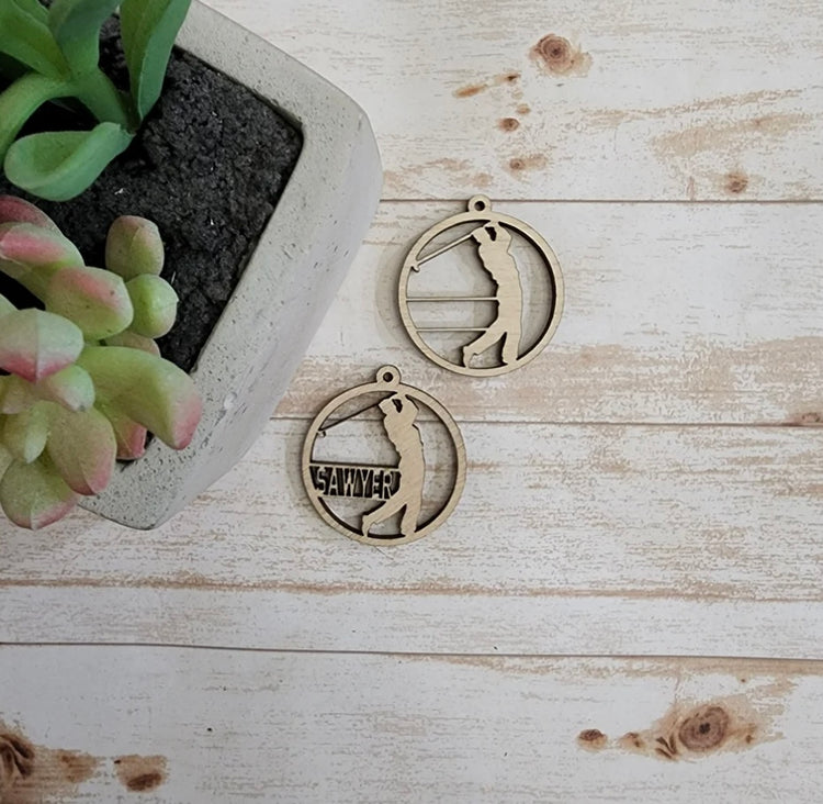 Customized Circle Wood Activity Earrings