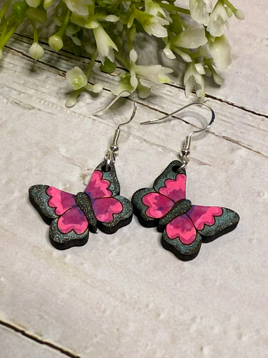 Butterfly Wood Earrings