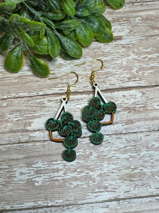 Terracotta Hanging Plant Earrings