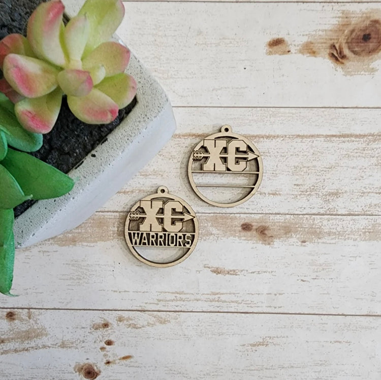 Customized Circle Wood Activity Earrings