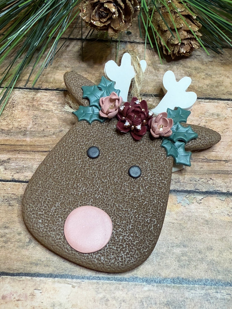 Reindeer Floral Ornament