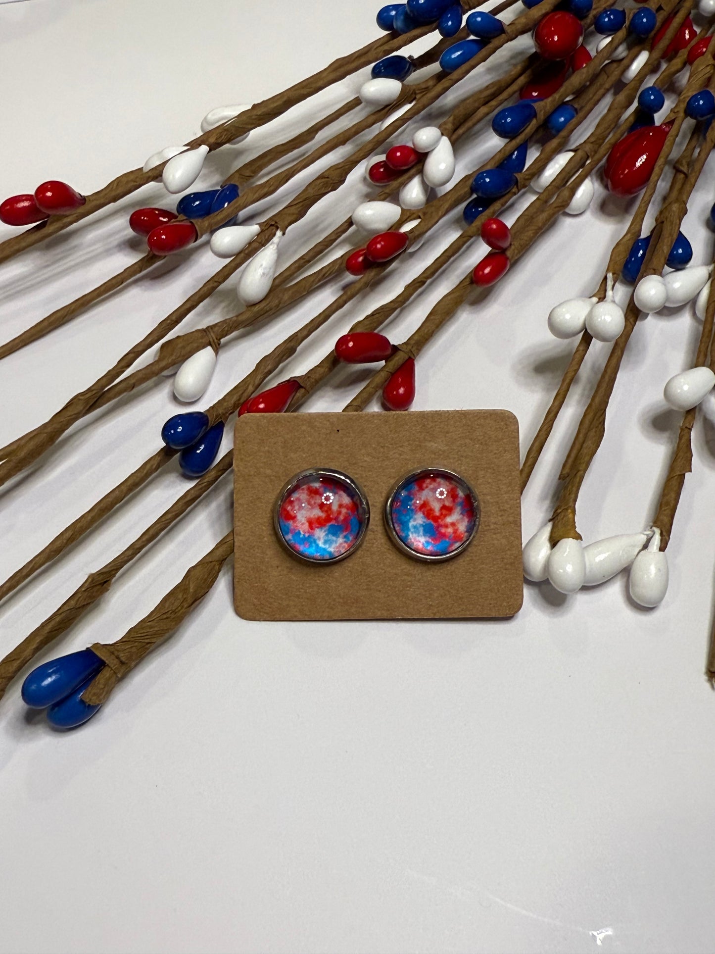 Blue and Red Stud