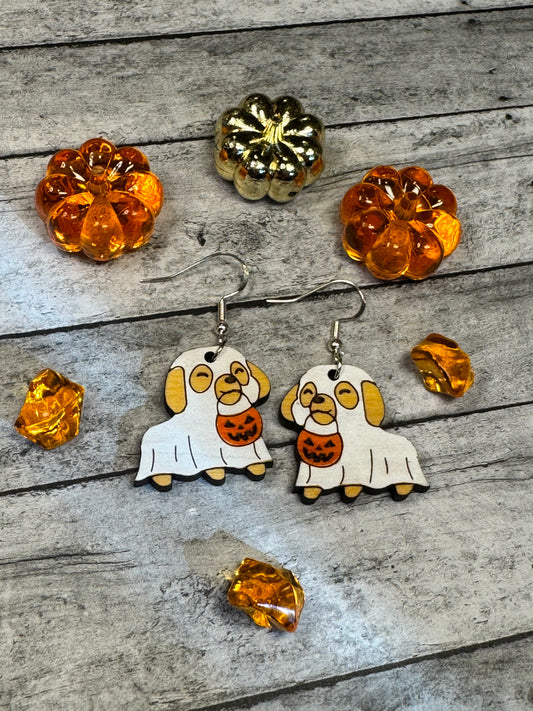 Trick or Treat Dog Earrings