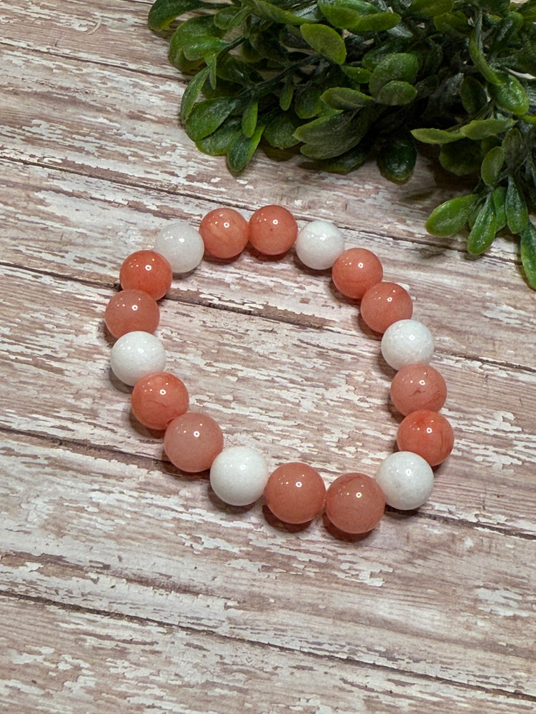 Peach and White Quartz