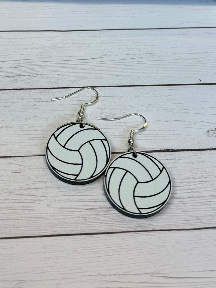 Acrylic Volleyball Earrings