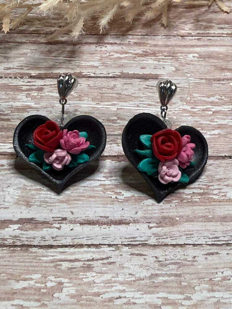 Clay Heart Earrings