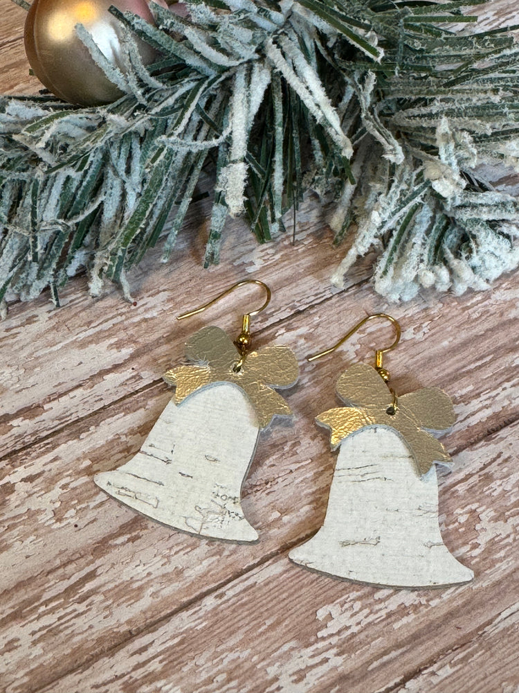 Cork Bells with Matte Gold Bows