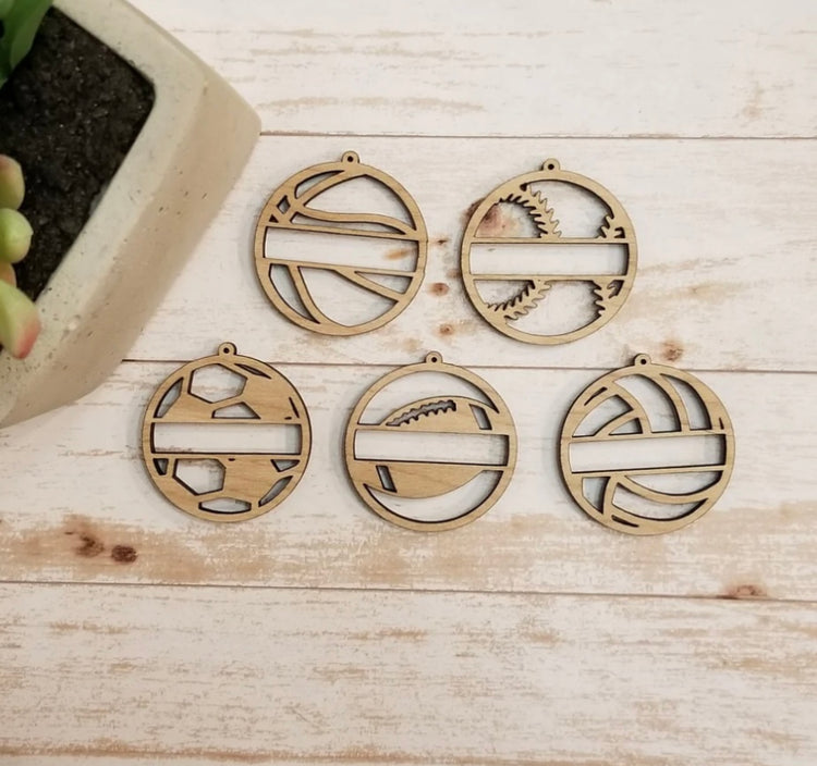 Customized Circle Wood Activity Earrings