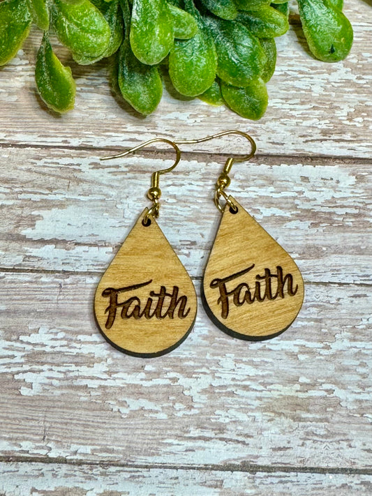 Faith Wood Earrings