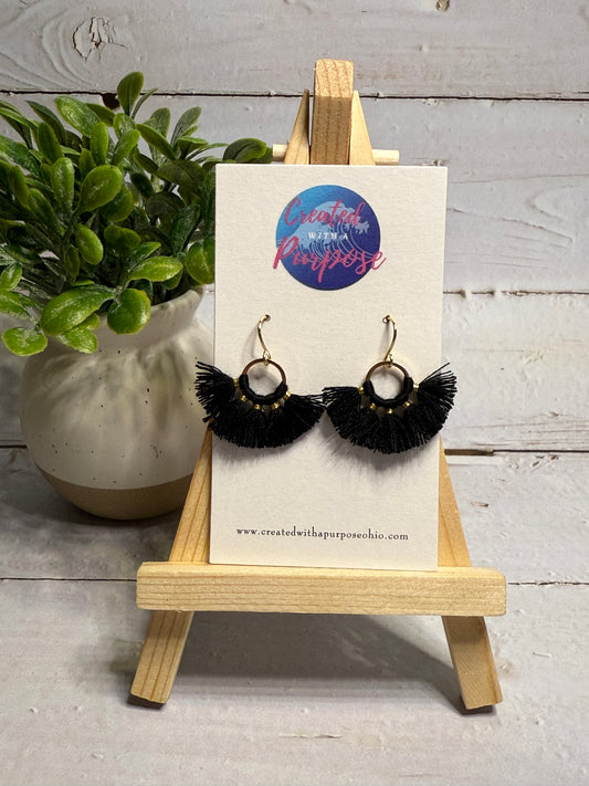 Black Circle Tassel