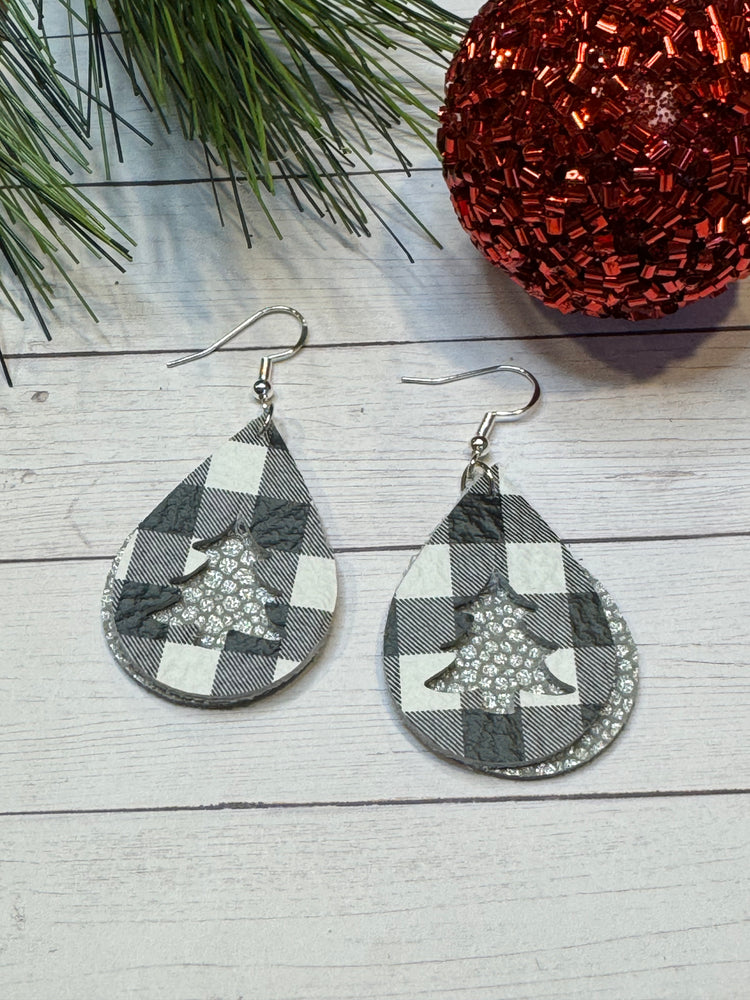 Silver with Black and White Buffalo  Christmas Tree