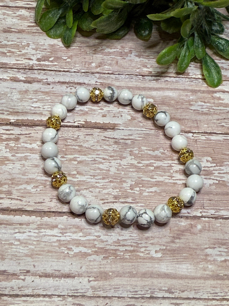 Howlite and Gold