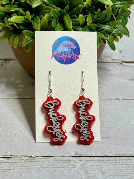 Buckeyes Cursive Dangle